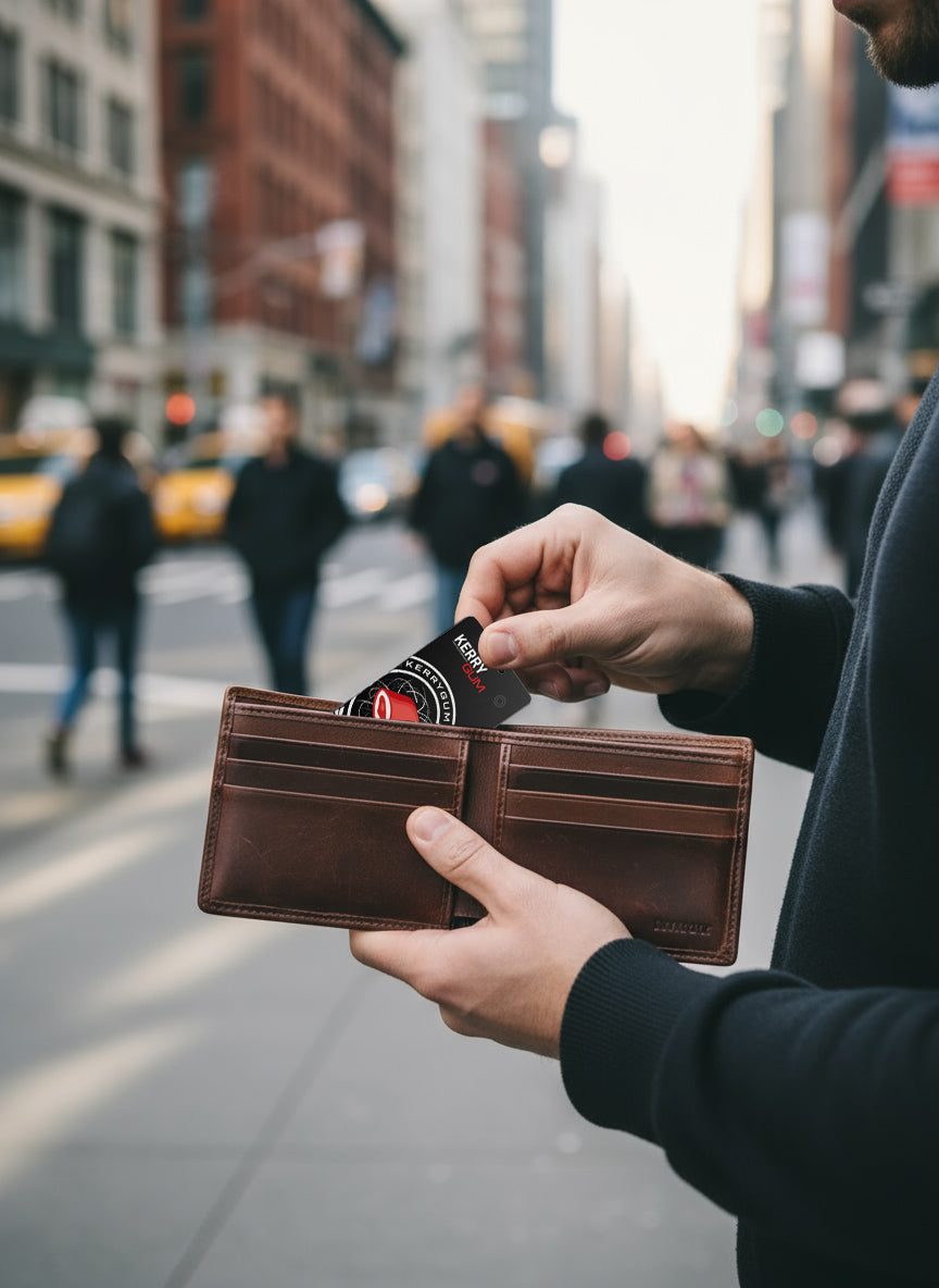 DualTag "card" Bluetooth Tracker – Wallet Finder Karte für Apple & Android (Werbeartikel mit Logo)