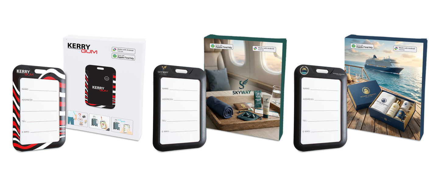 DualTag "luggage" - Bluetooth Kofferanhänger Tracker mit Logo