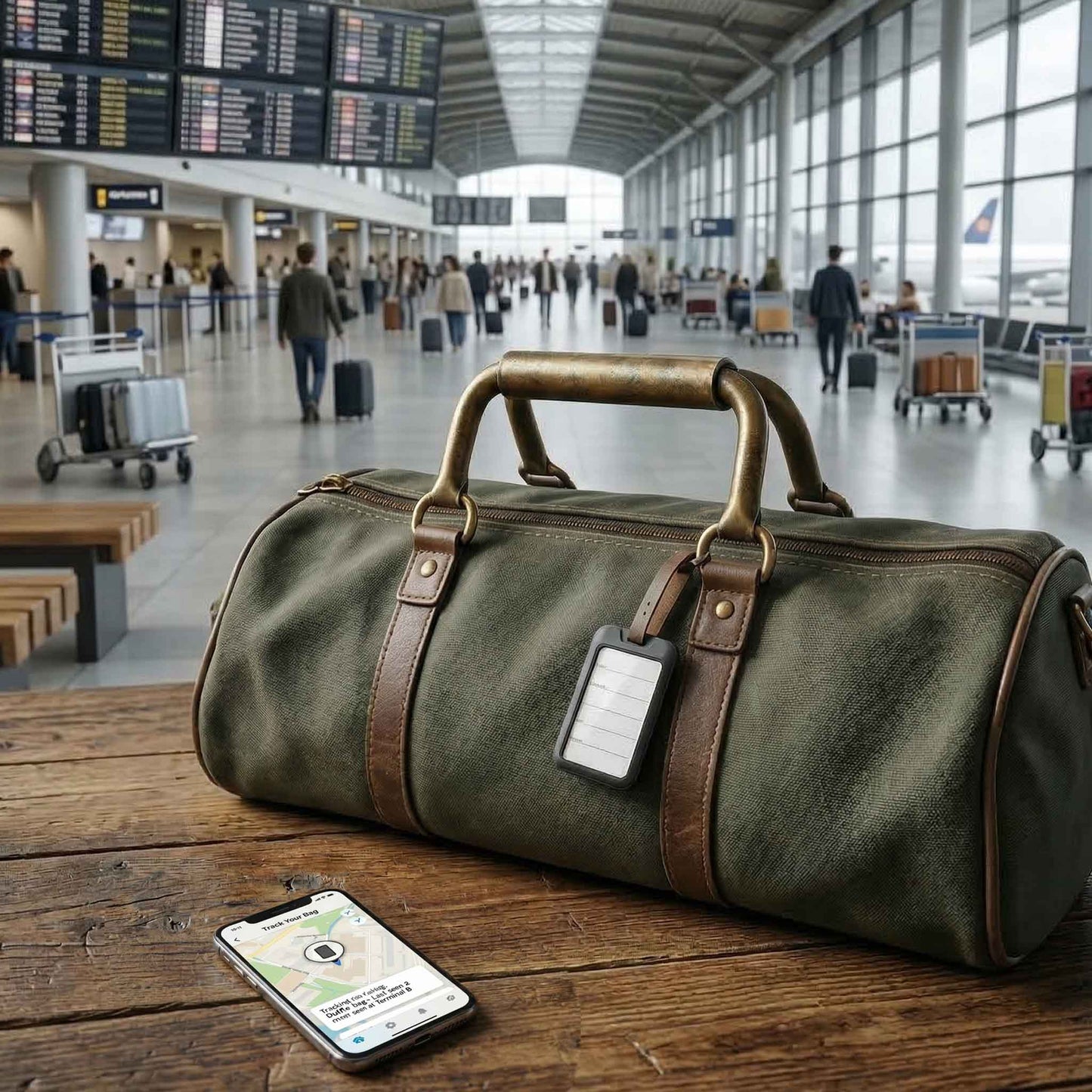 DualTag "luggage" - Bluetooth Kofferanhänger Tracker mit Logo